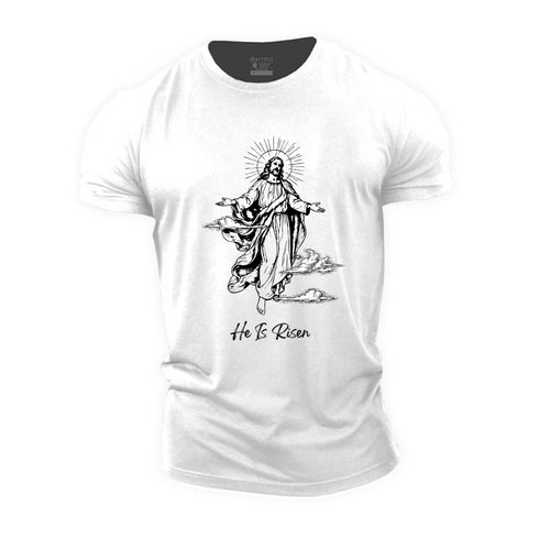 Men's He Is Risen Cotton T-Shirt