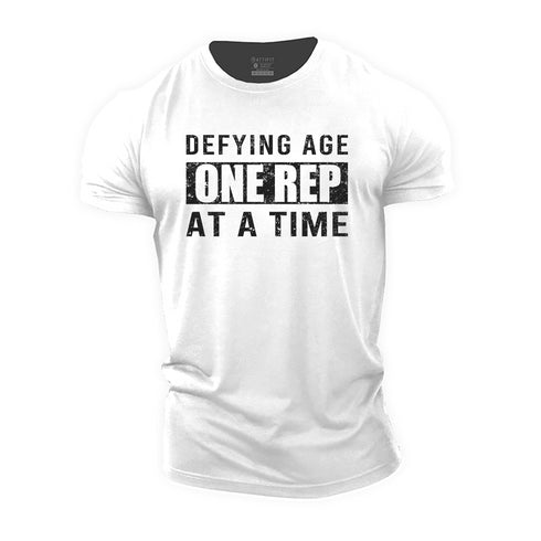 Men's Defying Age One Rep at A Time Cotton T-Shirt