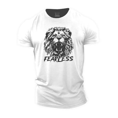 Men's Fearless Lion Cotton T-Shirt