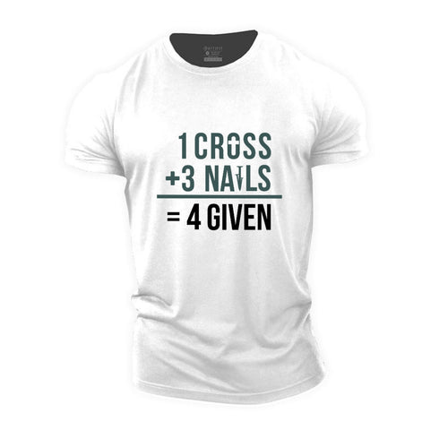 Men's Cross Nail Forgiven Cotton T-Shirt