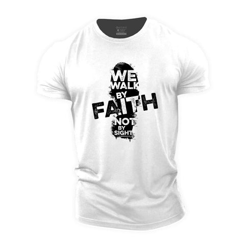 Men's We Walk By Faith Cotton T-Shirt