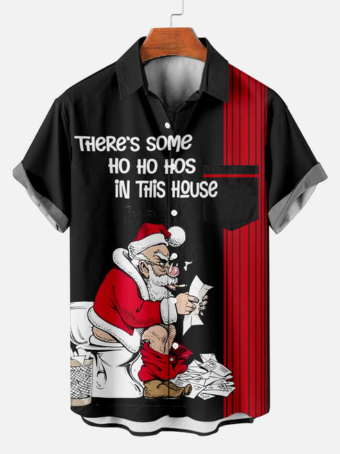 Men's Christmas Funny Graphic Short Sleeve Hawaiian Shirt