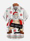 Men's Christmas Funny Graphic Short Sleeve Hawaiian Shirt
