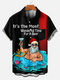 Men's Christmas Funny Graphic Short Sleeve Hawaiian Shirt
