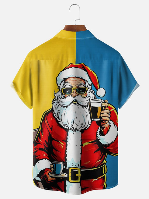 Men's Christmas Funny Graphic Short Sleeve Hawaiian Shirt