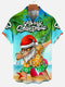 Men's Christmas Funny Graphic Short Sleeve Hawaiian Shirt