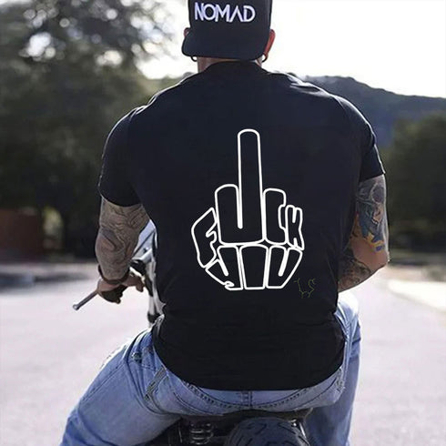 Men's One Finger Salute Printed T-shirts