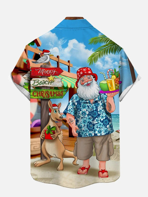 Men's Christmas Funny Graphic Short Sleeve Hawaiian Shirt