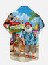 Men's Christmas Funny Graphic Short Sleeve Hawaiian Shirt