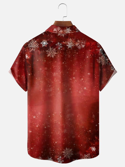 Men's Christmas Funny Graphic Short Sleeve Hawaiian Shirt
