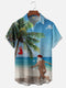 Men's Christmas Funny Graphic Short Sleeve Hawaiian Shirt