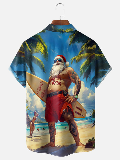 Men's Christmas Funny Graphic Short Sleeve Hawaiian Shirt