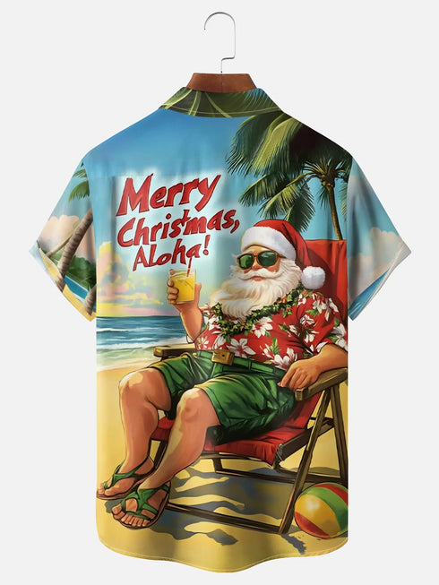 Men's Christmas Funny Graphic Short Sleeve Hawaiian Shirt