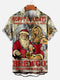 Men's Christmas Funny Graphic Short Sleeve Hawaiian Shirt