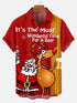 Men's Christmas Funny Graphic Short Sleeve Hawaiian Shirt