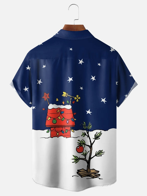 Men's Christmas Funny Graphic Short Sleeve Hawaiian Shirt