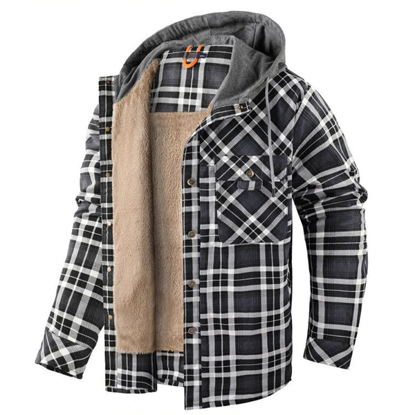 Men‘s Warm Pocket Casual Hoodie Jacket Outwear