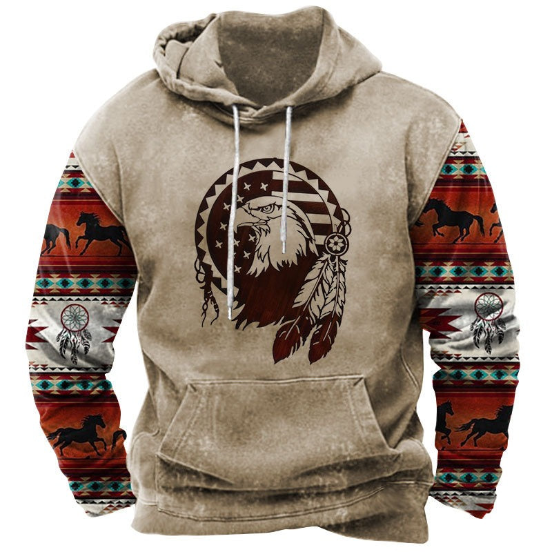 Aztec Cowboy Men's Hoodie – Eason&Pepper